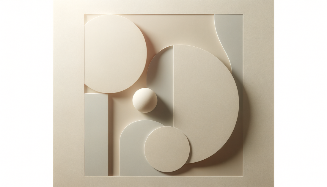 imagen abstracta con formas suaves y colores neutros en ambiente tranquilo y moderno